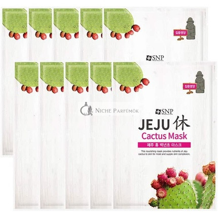 SNP Shining Nature Purity Jeju's Calming Cactus Mask Korean Skin Care 10 Pack Jeju Cactus Nourishing