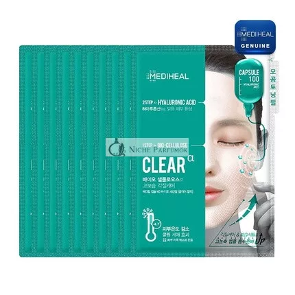 MEDIHEAL Capsule 100 BIO Seconderm CLEAR α Mask Pack 23ml + HYALURONIC 4ml