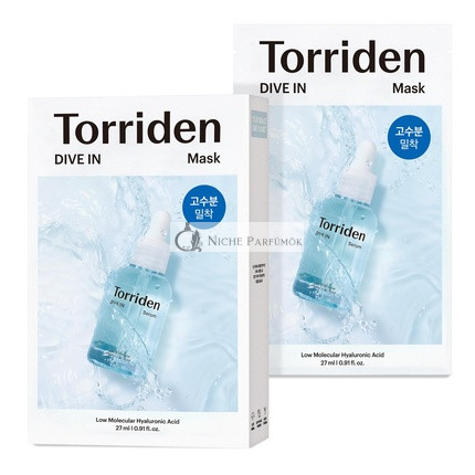 Torriden DIVE-IN Hyaluronic Acid Facial Sheet Masks Moisturizing Sheet Mask for Sensitive Dry Skin Fragrance-Free Alcohol-Free No Colorants Vegan Cruelty-Free Korean Skin Care