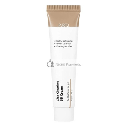 PURITO Cica Clearing BB Cream #23 Natural Beige 1 fl.oz / 30ml Vegan Foundation