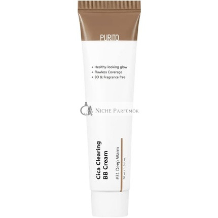 PURITO Cica Clearing BB Cream #31 Deep Warm 1 fl.oz / 30ml Vegan Foundation