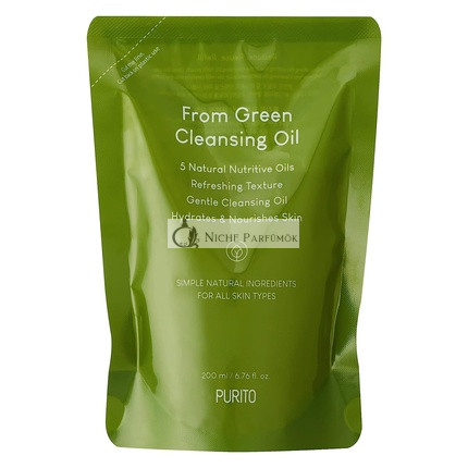 PURITO From Green Cleansing Oil Refill 6.76 fl.oz / 200ml Gentle Facial Cleanser Nature-derived Oils - Vegan and Cruelty-free