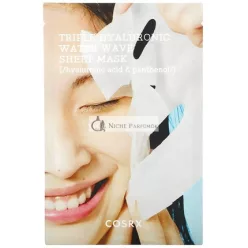   COSRX Triple Hyaluronic Water Wave Sheet Mask 20ml - Hyaluronic Acid Face Mask - Korean Skin Care - Animal Testing Free - Paraben Free