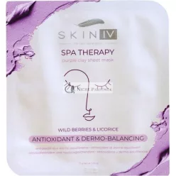   Skin IV Korean Skincare Antioxidant & Dermo-Balancing Purple Clay Face Sheet Mask 15g
