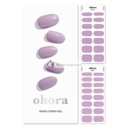 ohora Semi Cured Gel Nail Strips N Blueberry Jam - Works with Any Nail Lamps Salon-Quality Long Lasting Easy to Apply & Remove - Includes 2 Prep Pads Nail File & Wooden Stick Purple