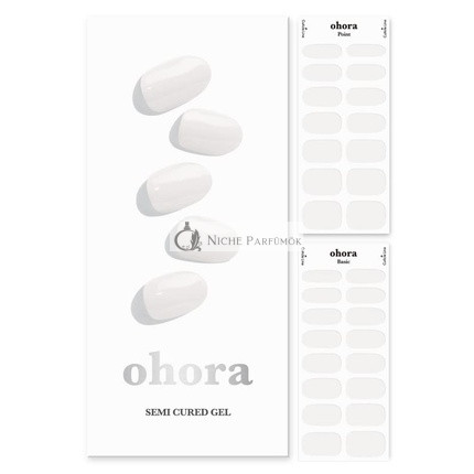ohora Semi Cured Gel Nail Strips Works with Any Nail Lamps Salon-Quality Long Lasting Easy to Apply & Remove Includes 2 Prep Pads Nail File & Wooden Stick