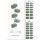 ohora Semi Cured Gel Nail Strips N Cream Leaf - Salon-Quality Long Lasting Easy to Apply & Remove Green