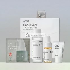   Anua Heartleaf Smoothing Trial Korean Kit Travel Size Gift Set with Heartleaf 77 Clear Pad Heartleaf77% Smoothing Toner and Daily Lotion Heartleaf 80 Moisture Soothing Ampoule Korean Skin Care