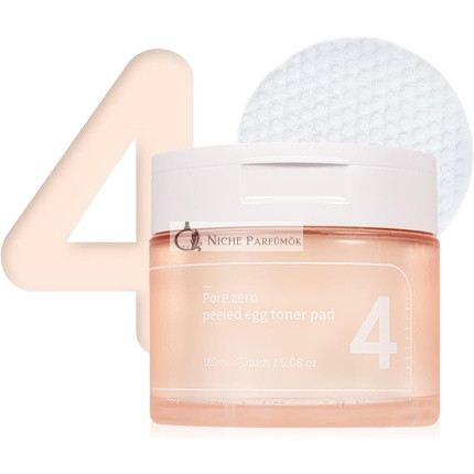 numbuzin No.4 Pore Zero Peeled Egg Toner Pad Gentle Exfoliator PHA LHA Makeup Skin Prep Panthenol Korean Skin Care for Face