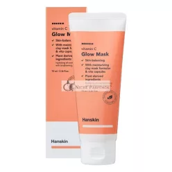   Hanskin Vitamin C Glow Mask Clay Mask with Ascorbic Acid for Glowing Skin and Pore Purifying Hydrating and Moisturizing 70ml