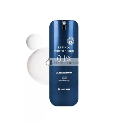 MIZON Retinol Youth 0.1% Retinol Serum with Wrinkle Care, Bakuchiol, Peptides, and Niacinamide 0.99 oz