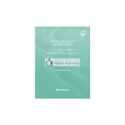 MIZON Cicaluronic Line Cicaluronic Water Fit Mask Vegan Formula Cica + Hyaluronic Acid Soothing Moisturizing Sensitive Skin Dry Skin 24g