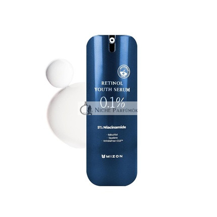 MIZON Retinol Youth 0.1% Retinol Serum with Wrinkle Care, Bakuchiol, Peptides, and Niacinamide 0.99 oz