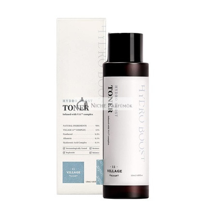 VILLAGE11FACTORY Hydro Boost Toner with Hyaluronic Acid and Chamomile Extract 4.06 fl oz/120ml