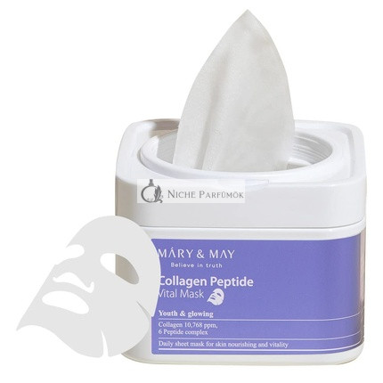 Mary&May Collagen Peptide Vital Mask 30 Sheets Low Molecular Collagen Peptide Sheet Mask Korean Skincare Hydrating EWG Green