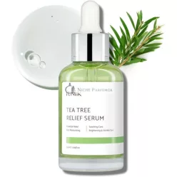   IUNIK Tea Tree 67% Relief Vegan Facial Serum for Clear & Balanced Skin with Centella Asiatica 50ml