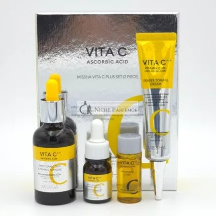 MISSHA Vita C Plus Ascorbic Acid 4 Items Ampoule Cream Toner K-Beauty