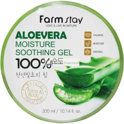   Farmstay Aloe Vera Moisture Soothing Gel 300ml 100% Moisturizing