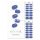 ohora Semi Cured Gel Nail Strips N Tint Bluesy - Salon-Quality Long Lasting Easy to Apply and Remove - Includes 2 Prep Pads Nail File and Wooden Stick Blue