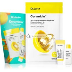   Dr Jart Ceramidin Hello Moisture Travel Set with Moisturising Cream 7ml, Toning Serum 15ml, and Skin Barrier Moisturising Mask 22g