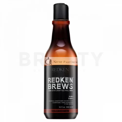 Redken Brews 3-in-1 Shampoo, Conditioner and Body Wash for All Hair Types 300 ml