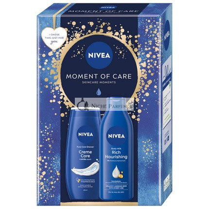 Niveaset Moment Of Care Cream Care Shower Gel 250ml Rich Nourishing Body Milk 250ml