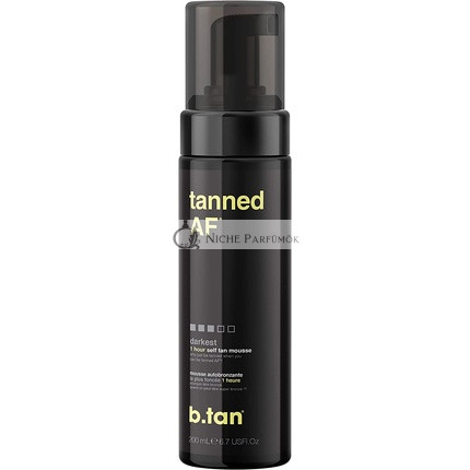 b.tan Ultra Dark Fake Tan Tanned AF Fast 1 Hour Sunless Tanner Mousse 200ml