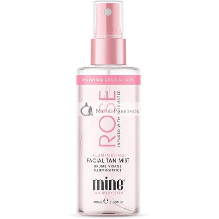 MINETAN BODY.SKIN Rose Illuminating Facial Tan Mist 100ml Rosewater